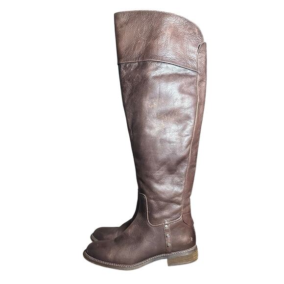 Franco Sarto Haleen Brown Leather Wide Calf Over-the-Knee Size 7.5M WC - Picture 7 of 14